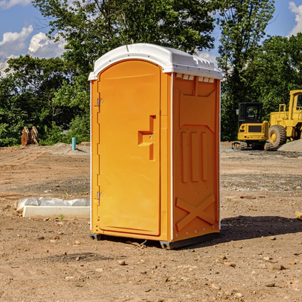 can i customize the exterior of the portable toilets with my event logo or branding in Springville